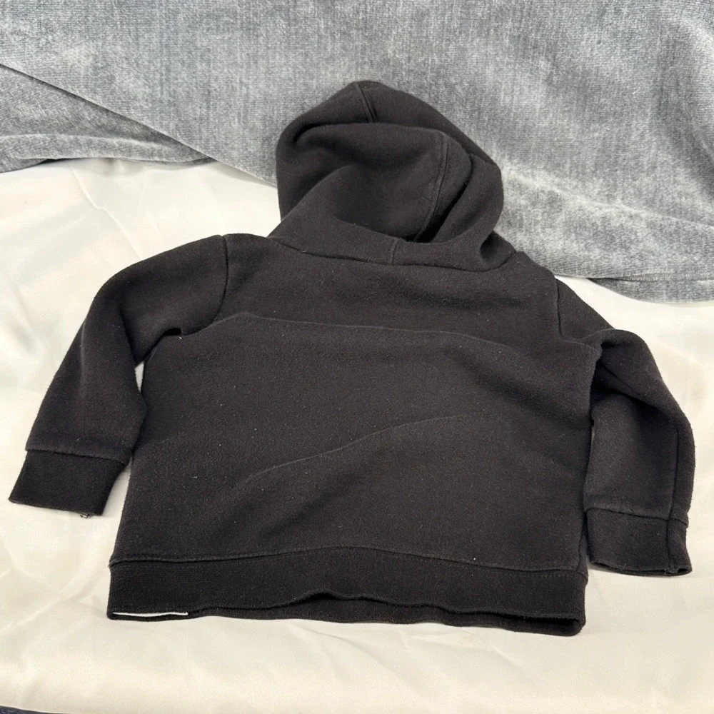 Nike Air Hoodie Kids 18M Black Cotton Blend Regular Fit Logo Pullover Sweatshirt